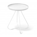 Стол журнальный Sheffilton SHT-CT3 артикул Сж-73 белый муар (+)